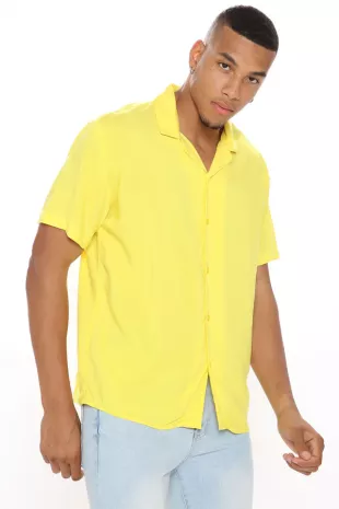 Short Sleeve Cuban Collar Shirt