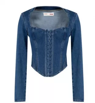 Your Itch Corset Denim Corset Top