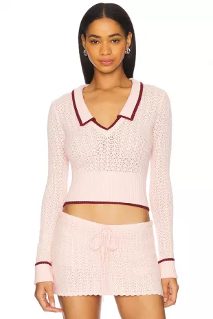 Charlotte Pullover Top in Ballet Slipper