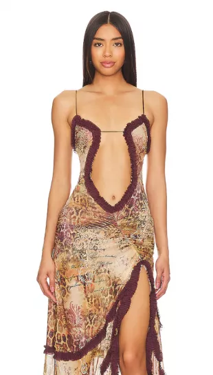Open Neck Maxi Dress