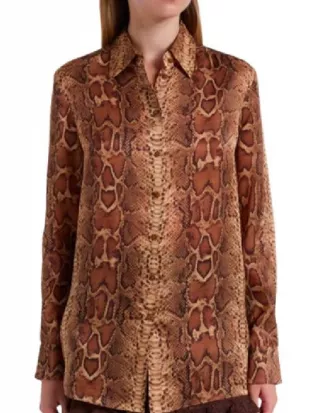 Dutton Ranch 2026 Annette Bening Snake Print Shirt