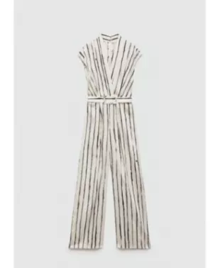 Striped Satin Jumpsuit