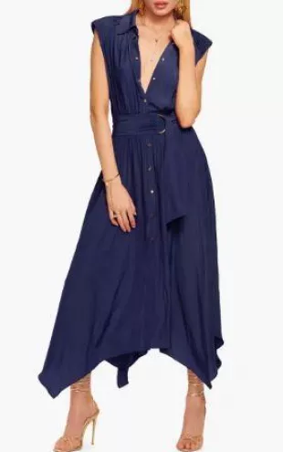 Ramy Brook Ivy Sleeveless Asymmetric Hem Shirtdress