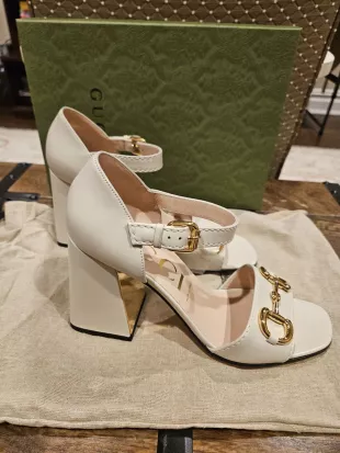 Baby Buckle Horsebit Ankle-Strap Sandals