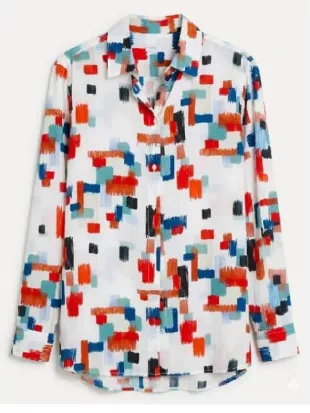 Hacks S05 Jean Smart Abstract Square Pattern Shirt