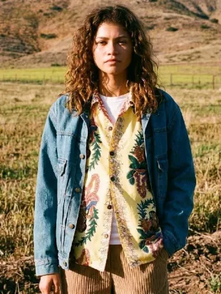 Euphoria S03 Zendaya Blue Denim Jacket