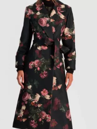 Hacks S05 Jean Smart Black Floral Coat