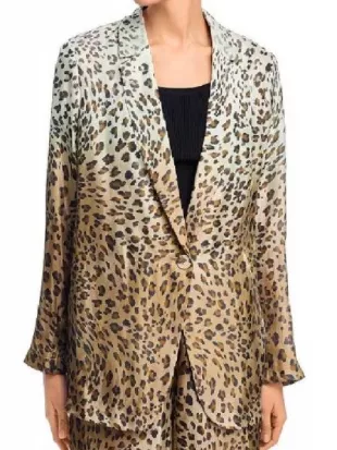 Dutton Ranch Beulah Jackson Leopard Print Blazer