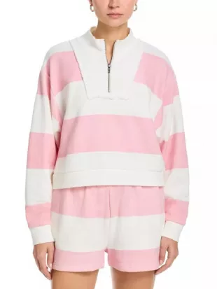 The Four Seasons S02 Tina Fey Striped Half Zip Sweatshirt