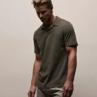 Sueded Jersey Polo