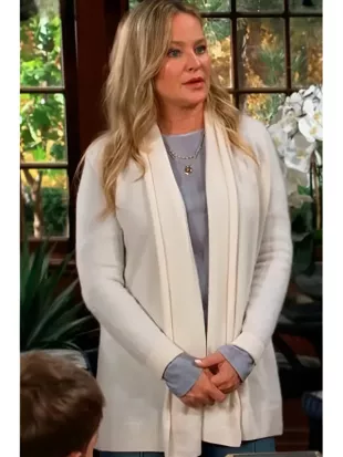 The Young And The Restless 2026 Sharon Case White Cardigan