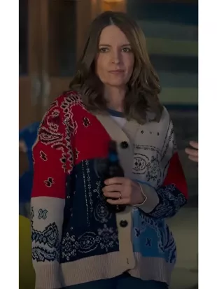 The Four Seasons S02 Tina Fey Patchwork Cardigan