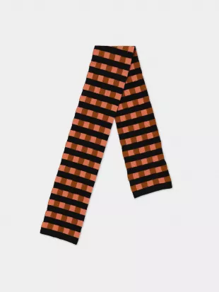Small Check & Stripe Scarf