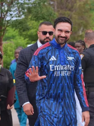 Mayor Zohran Mamdani Arsenal Blue Thobe