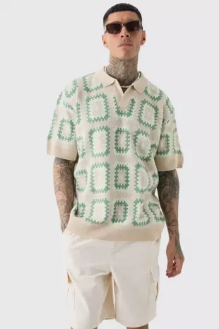Tall Oversized Revere Crochet Polo