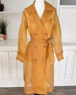 The Real Housewives of Atlanta S16 Angela Oakley Orange Sheer Coat