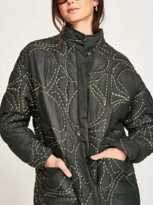 Kerri Kenney The Four Seasons S02 Charcoal Quilted Jacket