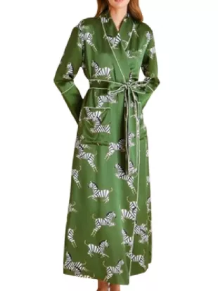Hacks S05 Jean Smart Zebra Print Green Robe