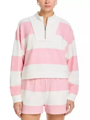 The Four Seasons S02 Tina Fey Striped Half Zip Sweatshirt