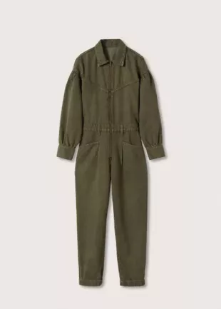 Long Denim Jumpsuit
