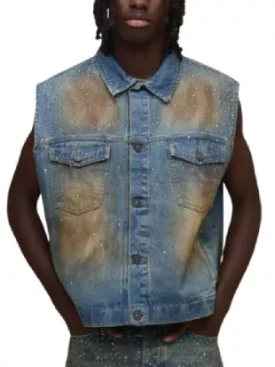 Love Island USA S08 Sincere Rhea Embellished Denim Vest