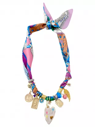 Charm Scarf Necklace