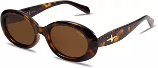 Small Retro Oval Polarized Sunglasses