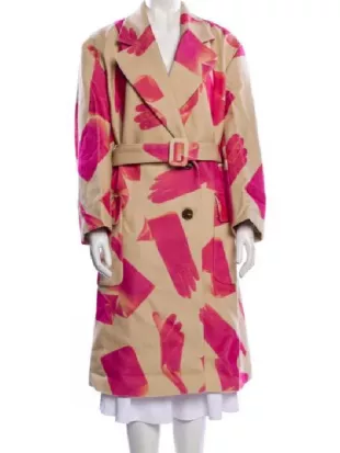 Hacks S05 Jean Smart Floral Print Trench Coat