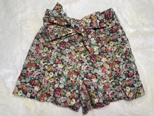 J Crew Women Liberty Fabric Floral Shorts Skort Tie Waist Pockets Flair Leg