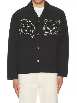 Off Campus S01 Miles Gutierrez-Riley Cat & Dog Graphic Jacket