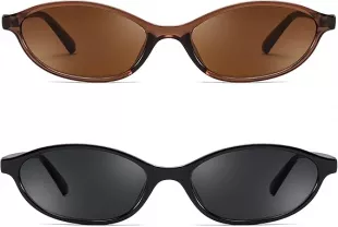 Retro Oval Cat Eye Sunglasses