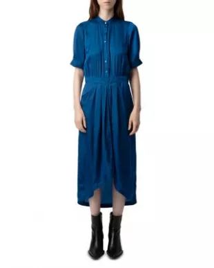 Rima Satin Midi Dress