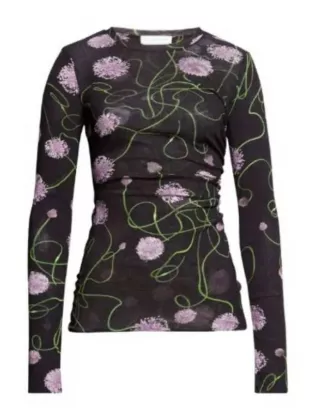 Today Savannah Guthrie Black Floral Top