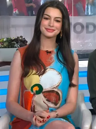 The Today Show Anne Hathaway Floral Embellished Mini Dress
