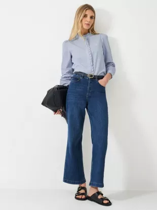 Pie Crust Collar Shirt, Light Blue