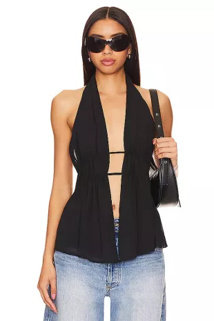 Black Halter Top