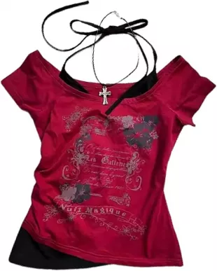 Baby Tee Y2k Women Grunge Top