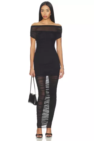 Noel Mesh Midi Dress