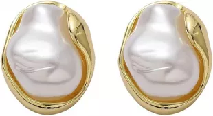 Baroque Pearl Stud Earrings