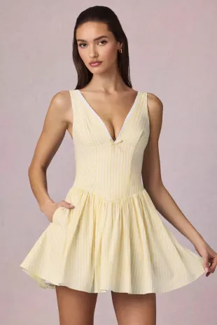 Marissa Bow Detail A Line Mini Dress
