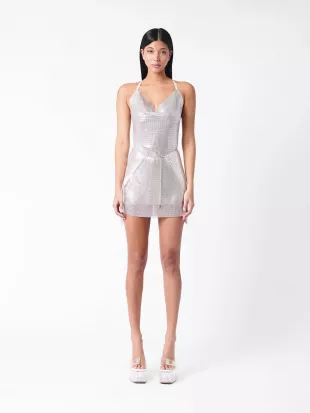 Adrianne Dress Chrome Silver
