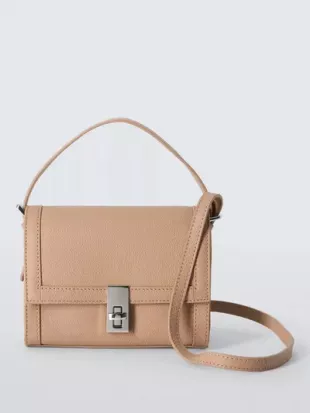 Mini Flapover Leather Grab Bag