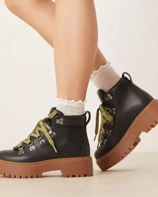 Stone Street Lace Up Elevated Mid Boots