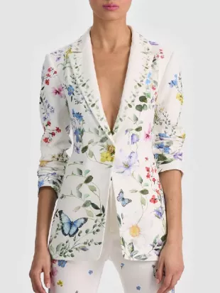 The View Jill Biden White Foral Print Blazer