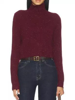 The Four Seasons S02 Tina Fey Flecked Turtleneck Top