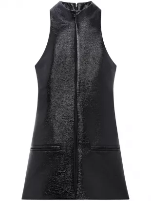 Sleeveless Vinyl a-line Dress
