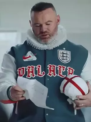 Wayne Rooney World Cup 26 England Varsity Jacket