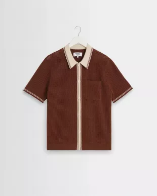 Belle Tipped Pointelle Polo Shirt