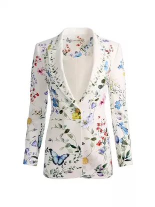 Breann Floral Fitted Blazer