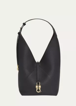 Origami Leather Hobo Bag